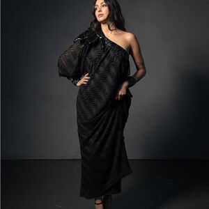 Julia Allert Elegant Black One-Shoulder Dress